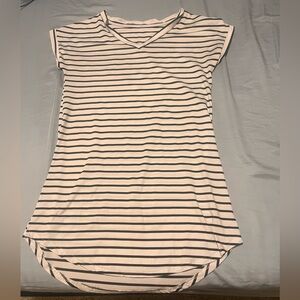 Striped V-Neck Women's Dress